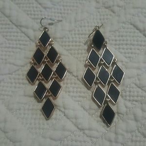 Black Diamond Statement Earrings